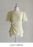 Gobelin Square Shirring Strap Blouse