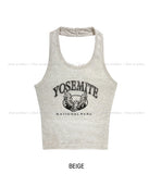Bird Vintage Ribbed Halter Sleeveless
