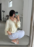 LIGHT SHIRRING JUMPER