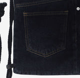 LINE denim string backpack