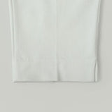 Capri Half-Length Banding Hem Slit Cotton Slacks Pants