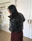 [MADE] Miley Leather Pigment Washing Two-Way Wellon Short Padding