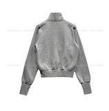 Tay Cross Stud Unbalanced Zip-Up