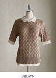 Lyrichell Collar Cable Knit