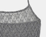 Luek Flower Lace Halter Sleeveless