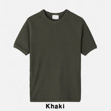Snug slim ribbed short sleeves