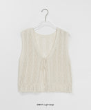 Segon Punching Ribbon Knit Vest