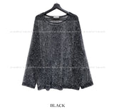 Confuse shine see-through knit