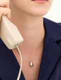 Champagne Moon Dew Drop Silver Volume Necklace