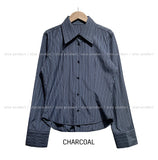 Geek Chic Big Collar Stripe Shirt