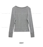 Premier Button V-Neck Long Sleeve