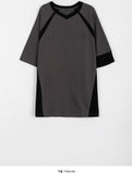 [unisex] Euron Pigment Sporty Color Matching Short Sleeve Tee
