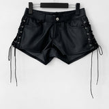 Merrick Eyelet Leather Shorts