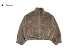 Jad mink fur zip-up