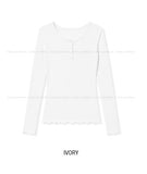 Prom Ruffle Button Long Sleeve
