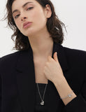 Pebble Heart Silver Necklace M