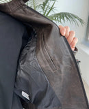 Fez Vintage Washing Leather Jacket
