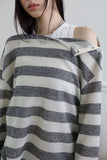 Striped Button Knit