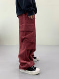 Slay big pocket straight corduroy pants