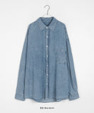 [unisex] Wenki Pocket Washing Denim Over Shirt