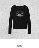 More Lettering See-Through Long-Sleeved