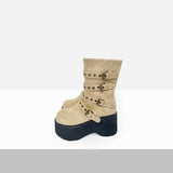 Ine Suede Buckle Platform Boots