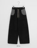 Burntos Wool Banding Wide Brushed Pants