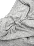 Sheer One-Shoulder Crop Sweatshirt