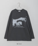 [unisex] Shimoko Spray Printing Long Sleeve Over Tee