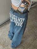 Cartel Back Painting Balloon Denim Pants