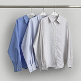 Striped loose fit long sleeve shirt