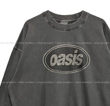 Oasis Crack Lettering Pigment Sweatshirt