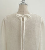 Apieu Smoke Puff Tassel Blouse