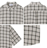 Nian Linen Check Short Sleeve Shirt