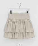 Feltin Stripe Tiered Layered Mini Skirt