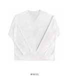Crema linen V-neck knit