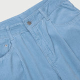 Corduroy Pintuck Semi-Wide Pants