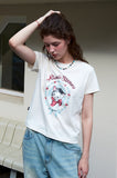 Irloop Cat Crop Short Sleeve Tee