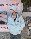 Seraw Printing Fur Hood Zip-Up