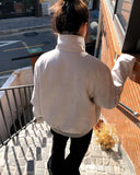 [Fur Lining] Klan Suede Buckle Fur Trimmed Jacket