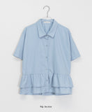 Mamg Tiered Short Sleeve Blouse