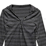 Mono multi-stripe slim hoodie