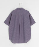 [unisex] Nayuhi Purple Short Sleeve Check Shirt