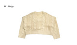 Mila V-neck Cable Loose Fit Knit