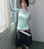HAZY SLIM LONG SLEEVELESS