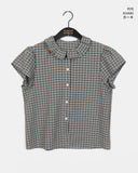 Tinbe Frill Check Short Sleeve Shirt