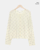 Nichu Flower Pattern Cardigan