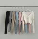 Rib Crop Soft Slim Fit Cardigan
