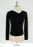 Delo Shirring Unbalanced Drape Knit