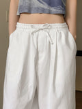 Hasty Pintuck Banding Cotton Long Wide Pants